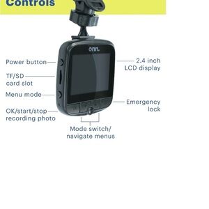 Drive Onn Running Dash Camera with 2.4 Inch LCD Display